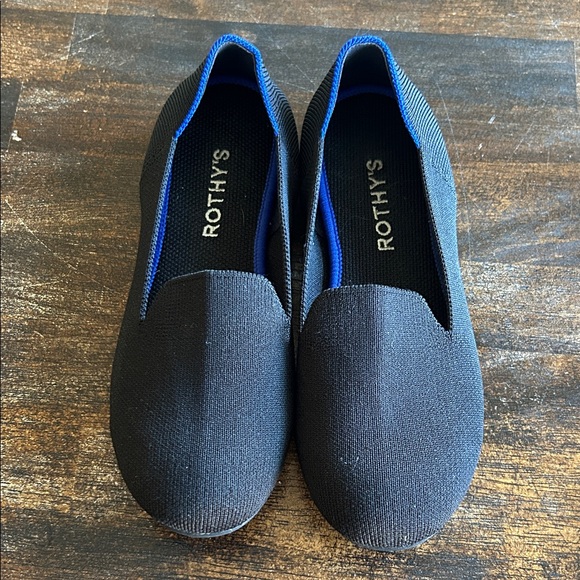 Rothy's Other - Rothy's Black and Blue Knit Loafers